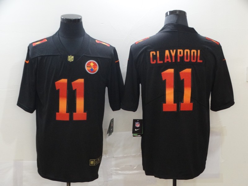 Men's Pittsburgh Steelers #11 Chase Claypool Black Jersey